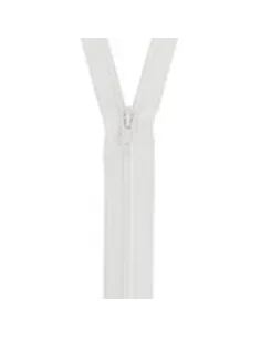 Fermeture à glissière spiralée 20 cm, Blanc - Zéphyr Tissus
