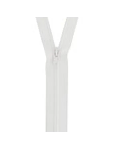 Fermeture à glissière spiralée 20 cm, Blanc - Zéphyr Tissus