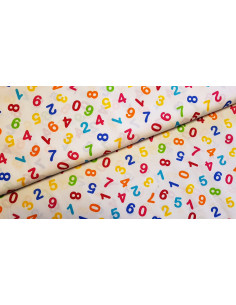 Popeline coton chiffres