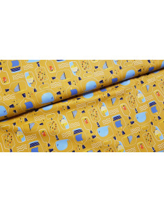 Popeline coton bouteilles