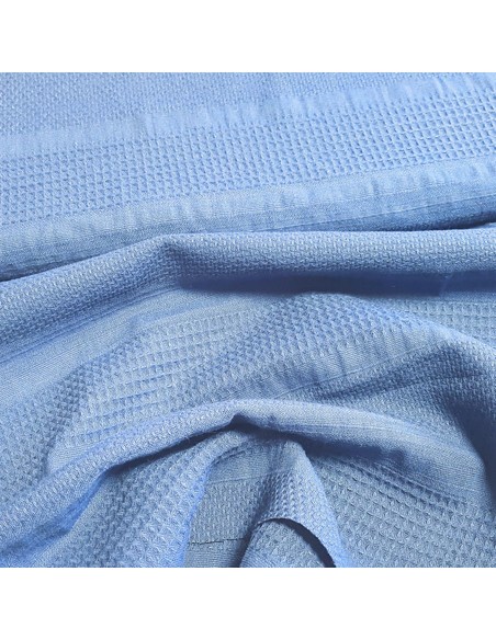 Tissu, Piqué de Coton Uni, Bleu Marine, Laize 150 cm, 100% Coton