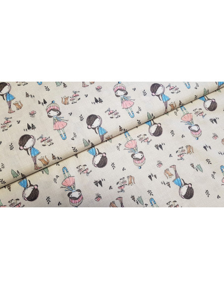 Popeline coton petite fille