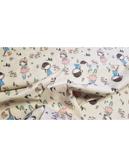 Popeline coton petite fille