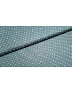 Popeline coton pois blancs