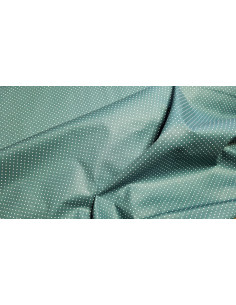 Popeline coton pois blancs 2