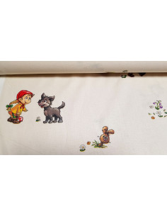 Popeline coton Petit chaperon rouge