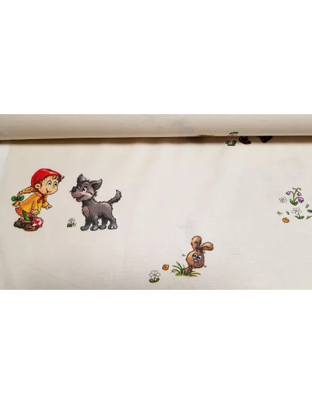 Popeline coton Petit chaperon rouge