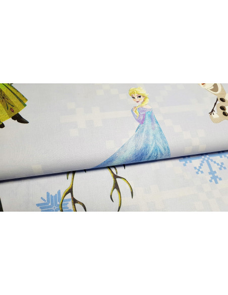 Popeline coton Reine des neiges