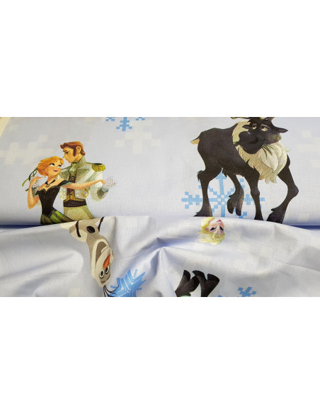 Popeline coton Reine des neiges