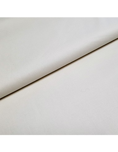 Tissu, Coton Stretch Uni, Écru, Laize 150 cm, 95% Coton 5% Lycra
