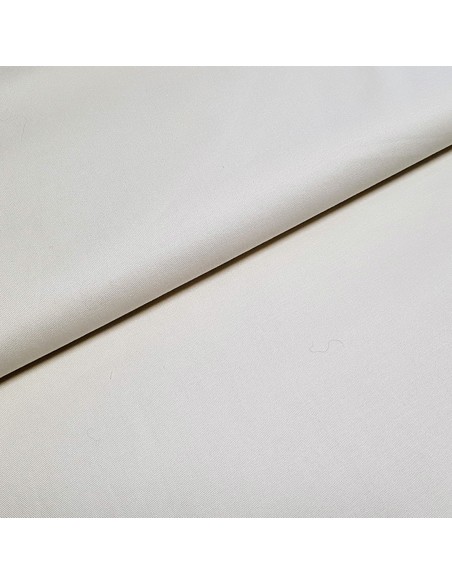 Tissu, Coton Stretch Uni, Écru, Laize 150 cm, 95% Coton 5% Lycra