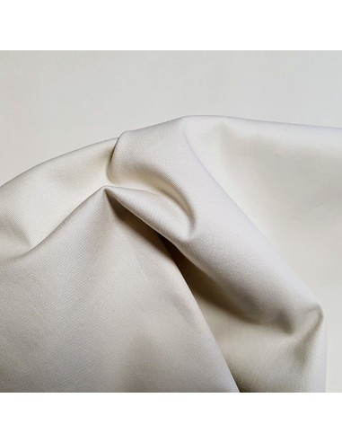 Tissu, Coton Stretch Uni, Écru, Laize 150 cm, 95% Coton 5% Lycra