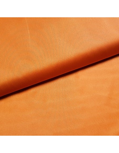Tissu, Microfibre Micro Satin, Orange Vif, Laize 146 cm, 100% Polyester