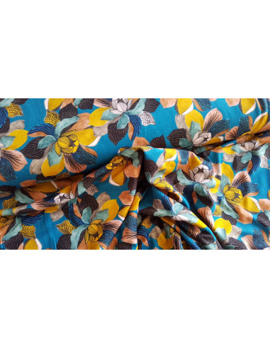 Jersey viscose fleuri