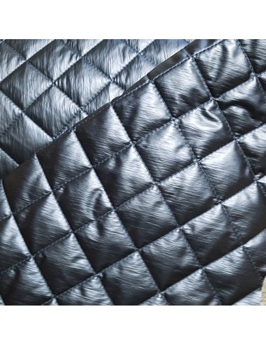 Tissu, Doublure Matelassée Brillante, Bleu Nuit, Laize 140 cm, 100% Polyamide