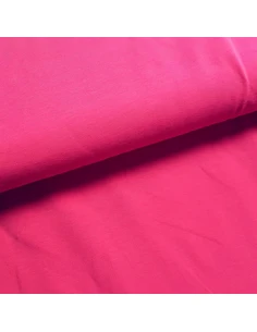 Tissu, Jersey de Coton Uni, Rose Fushia, Laize 150 cm, Coton Stretch Bio Oeko-Tex