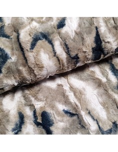 Tissu, Fausse Fourrure Lapin, Gris Taupe, Laize 148 cm, 100% Polyester 370g/ml