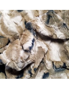 Tissu, Fausse Fourrure Lapin, Gris Taupe, Laize 148 cm, 100% Polyester 370g/ml 2