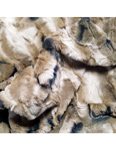Tissu, Fausse Fourrure Lapin, Gris Taupe, Laize 148 cm, 100% Polyester 370g/ml