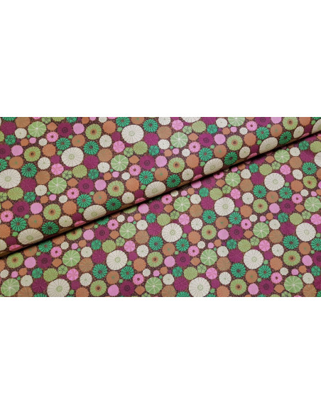 Popeline coton coquillages