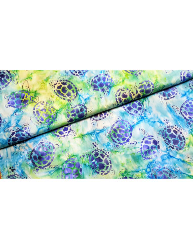  Tissu  batik  coton tortues