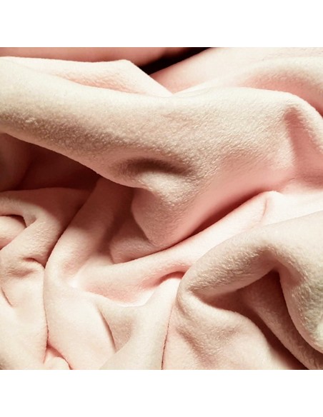 Tissu, Polaire Uni, Rose Clair, Laize 150 cm, 100% Polyester 250g/m²