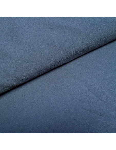 Tissu, Crêpe Uni, Bleu Marine, Laize 150 cm, Polyester Viscose Spandex