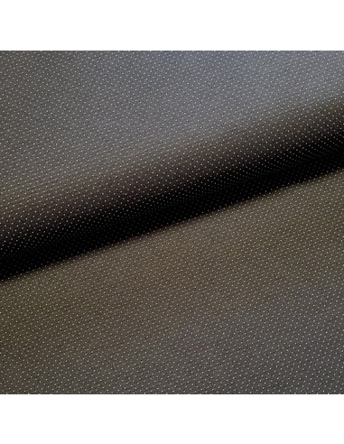 Tissu, Jersey à Pois, Blanc sur Noir, Laize 150 cm, Viscose Stretch