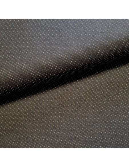 Tissu, Jersey à Pois, Blanc sur Noir, Laize 150 cm, Viscose Stretch