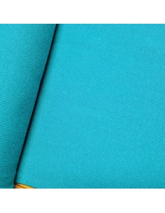 Tissu, Bord-côte tubulaire, Bleu pétrole, Laize 27 cm, Coton/Élasthanne