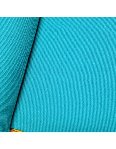 Tissu, Bord-côte tubulaire, Bleu pétrole, Laize 27 cm, Coton/Élasthanne