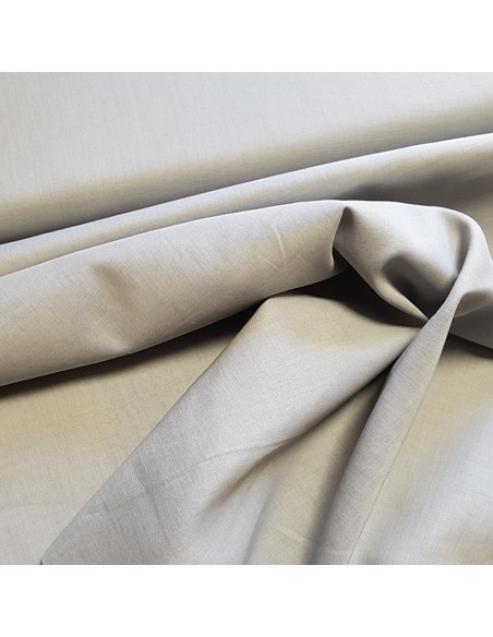 Tissu, Voile de Coton Uni, Gris, Laize 140 cm, 100% Coton 98g/m²