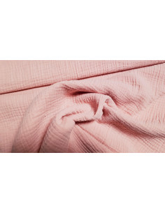 Double gaze unie, rose clair 2