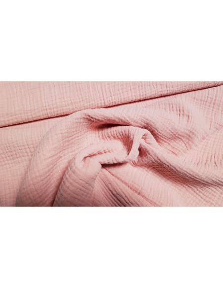 Double gaze unie, rose clair