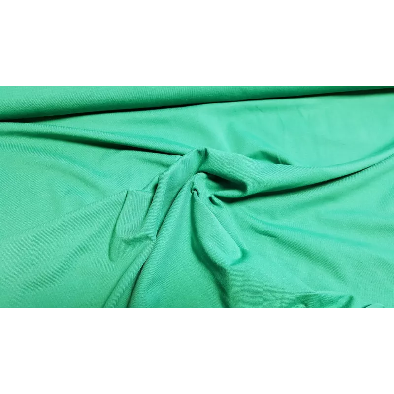 Jersey coton uni BIO vert moyen