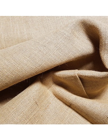 Tissu, Toile de Jute Naturelle, Naturel, Laize 280 cm, 100% Jute