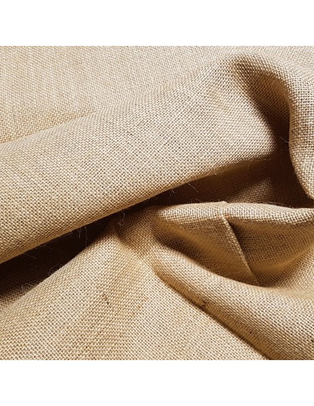 Tissu, Toile de Jute Naturelle, Naturel, Laize 280 cm, 100% Jute