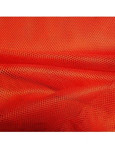 Tissu, Filet Mesh Uni, Rouge Vif, Laize 150 cm, Polyester