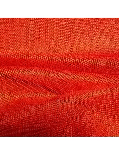 Tissu, Filet Mesh Uni, Rouge Vif, Laize 150 cm, Polyester