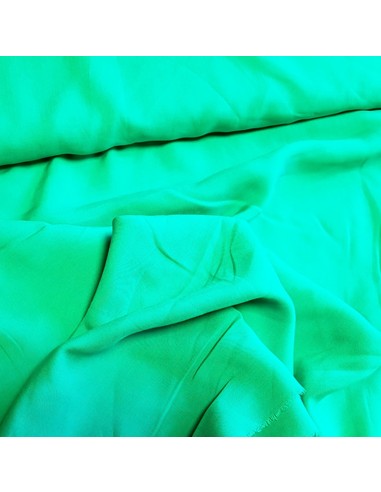 Tissu, Viscose Unie, Vert Émeraude, Laize 150 cm, 100% Viscose