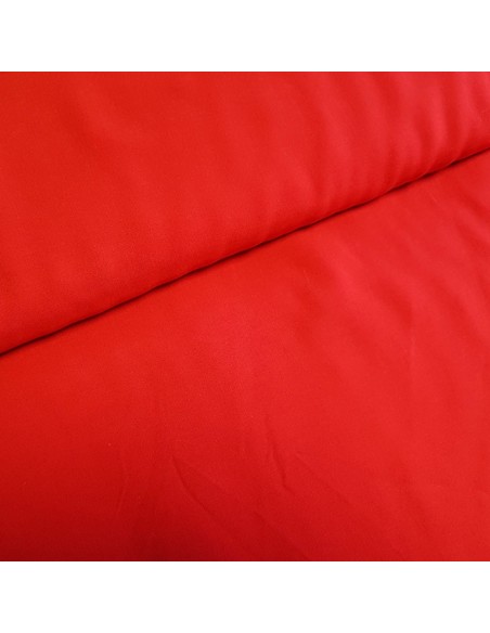 Tissu, Viscose Unie, Rouge Vif, Laize 140 cm, 100% Viscose 120g/m²