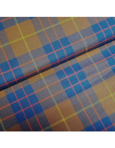 Tissu, Tartan Écossais Classique, Marron Chaud et Carreaux, Laize 150 cm, Lainage et Polyester