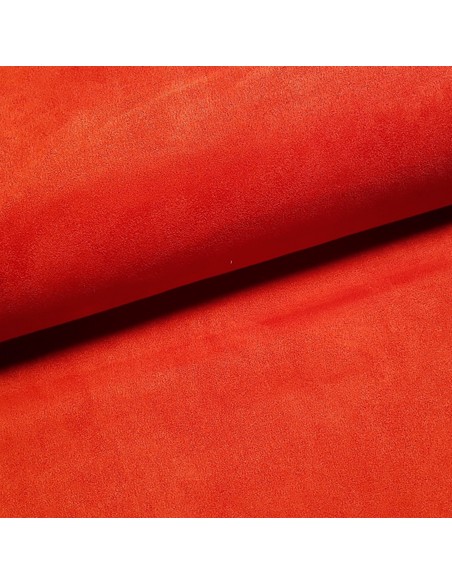Tissu, Suédine Scuba Unie, Rouge, Laize 150 cm, 95% Polyester 5% Spandex
