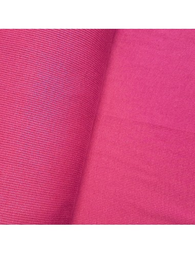 Tissu, Bord-côte tubulaire, Rose fuchsia, Laize 27 cm, Coton/Élasthanne
