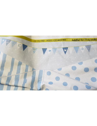 Kit fanions coton guirlande bébé