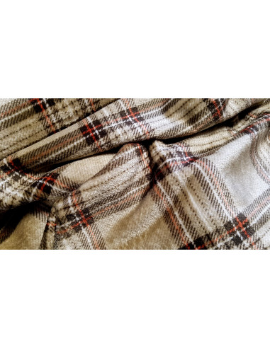 Polaire doudou carreaux