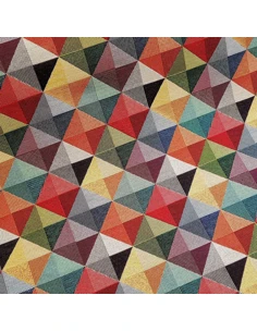 Tissu, Jacquard Gobelin Diamants, Multicolore, Laize 140 cm, Coton Mélangé 425g/m² 2