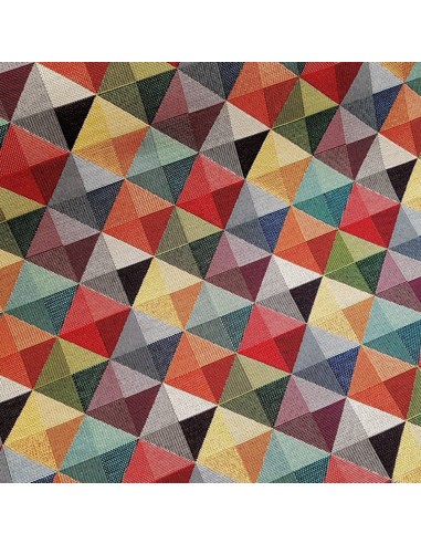 Tissu, Jacquard Gobelin Diamants, Multicolore, Laize 140 cm, Coton Mélangé 425g/m²