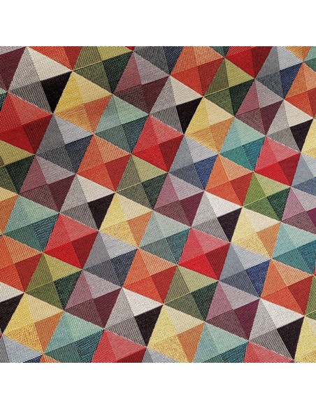 Tissu, Jacquard Gobelin Diamants, Multicolore, Laize 140 cm, Coton Mélangé 425g/m²