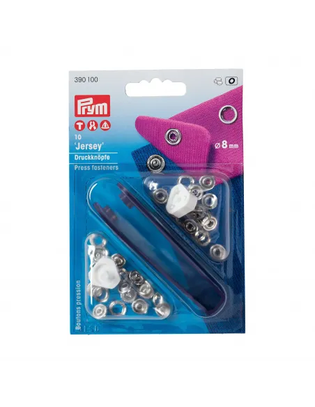 Bouton pression « Jersey » Prym 8 mm argent | Zephyr Tissus